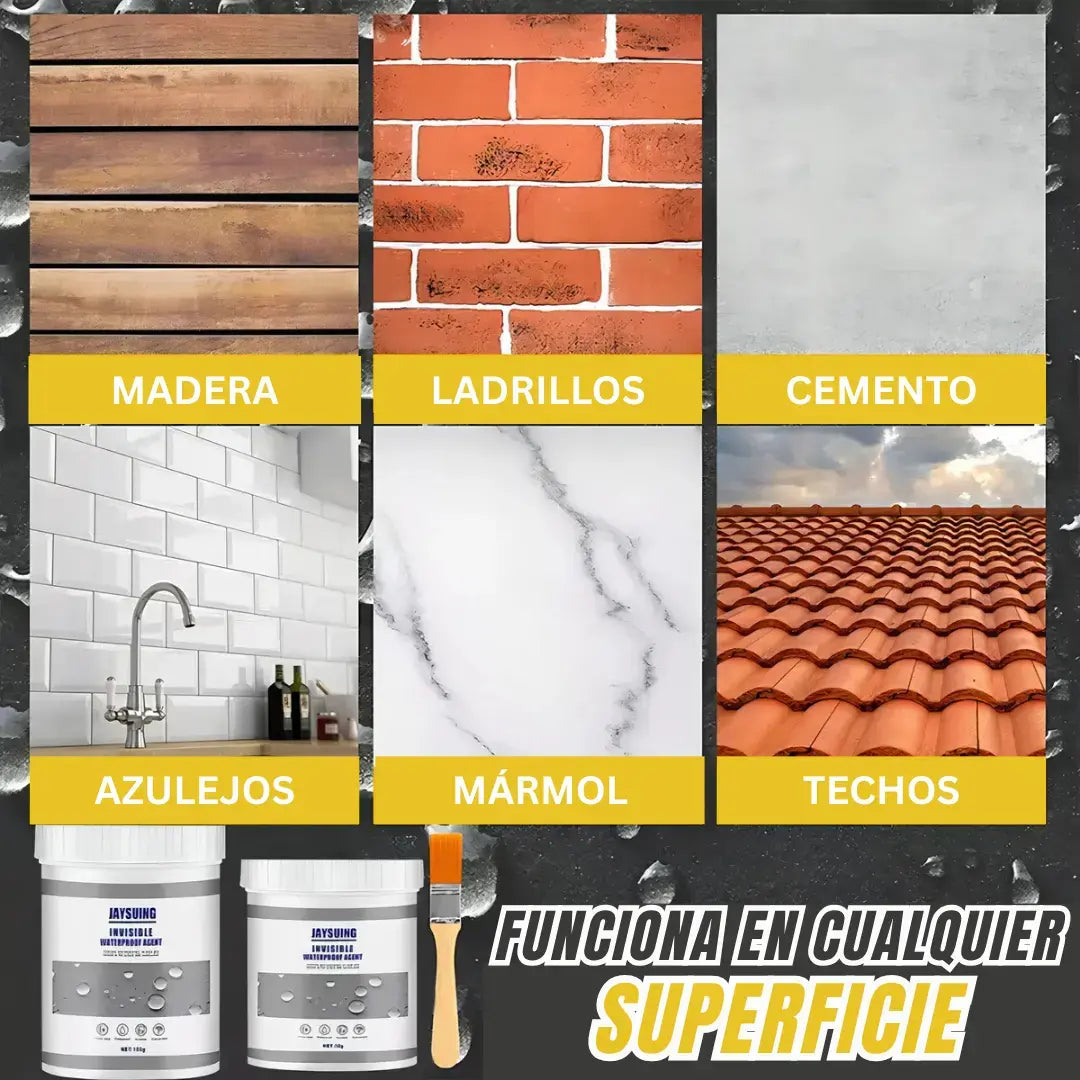 💦 AquaFix® - Kit Sellador E Impermeabilizante Multiusos ⭐ (1.2kg de producto + 4 brochas) 🔥Súper Oferta🔥