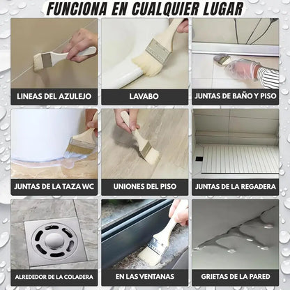 💦 AquaFix® - Kit Sellador E Impermeabilizante Multiusos ⭐ (1.2kg de producto + 4 brochas) 🔥Súper Oferta🔥