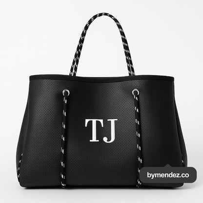 Bolso Tote Bag Black | Personalizado con Iniciales