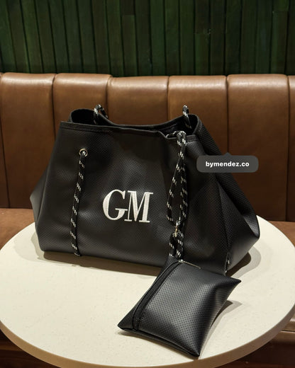 Bolso Tote Bag Black | Personalizado con Iniciales