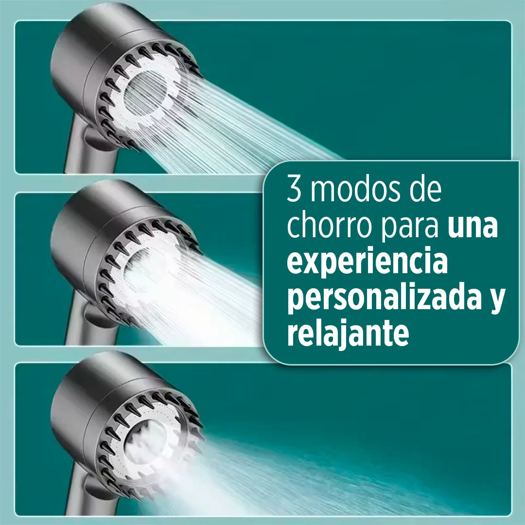 HidraSpa Max - Transforma tu ducha en un SPA de lujo:  agua purificada, alta presión, 3 modos de chorro